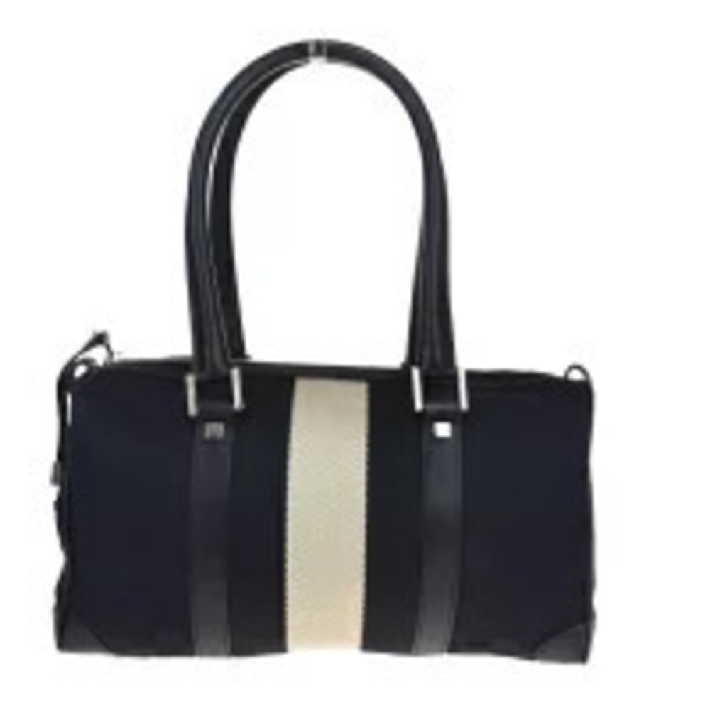 Gucci Sherry Handbag GG Black Canvas Leather
